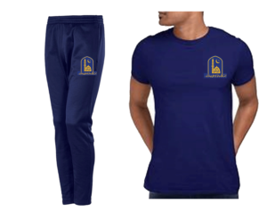 New Design Logo Printed T Shirt And Plain Trouser Blue Track Suit Half Sleeves Tees Double Pocket Trousers Summer Collection Gym Sport Wear For Men